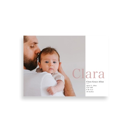 Bold Name birth announcement