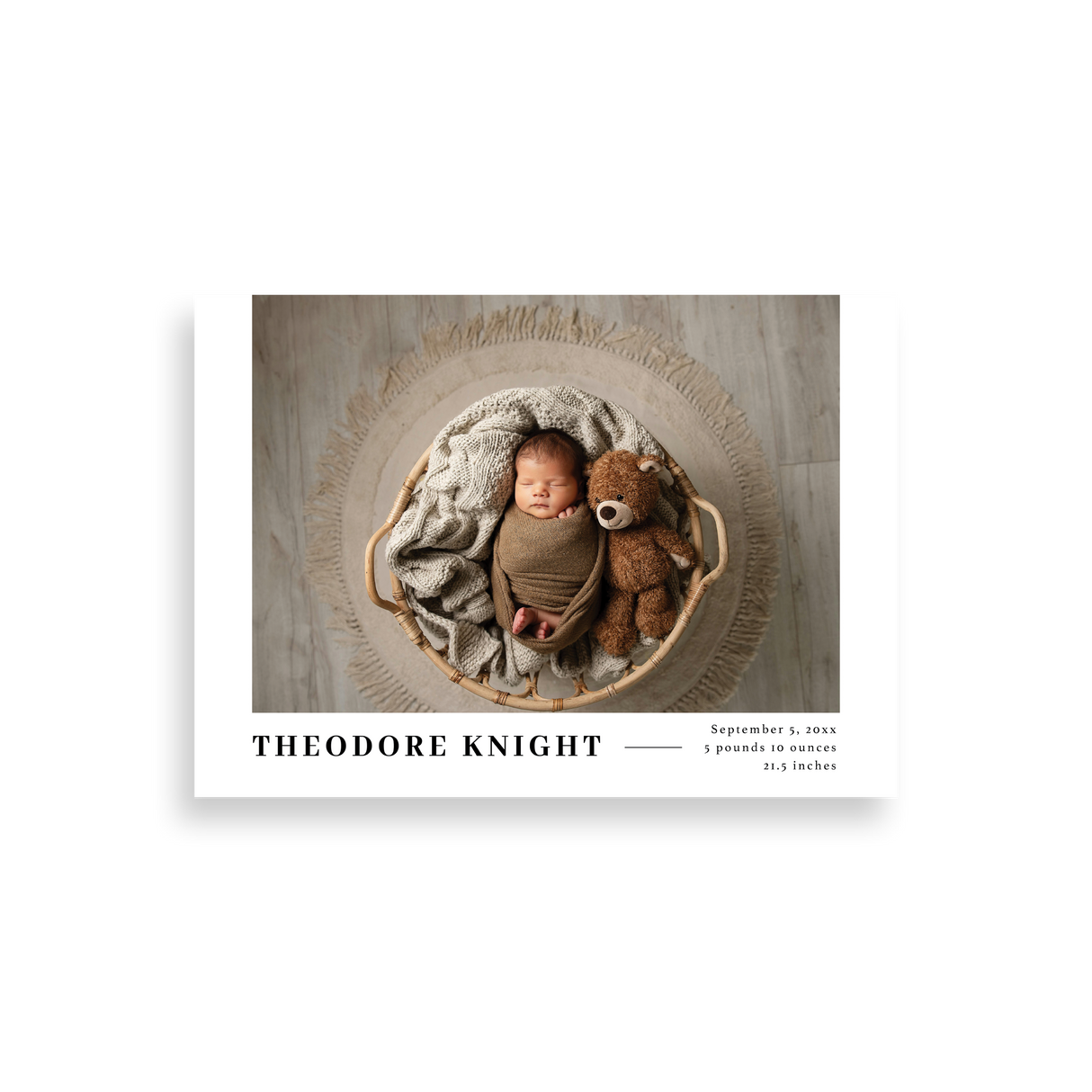 Bold Photo birth announcement