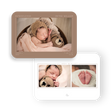 Brown Introducing birth announcement