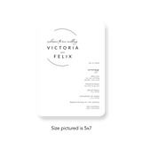 Circle Sketch wedding program rounded corners