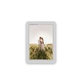 Classic Grey Wedding Thank You Card rounded