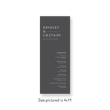 Classic Grey wedding program