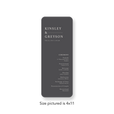 Classic Grey wedding program rounded corners