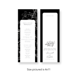 Classy Black Floral wedding program