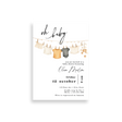 Clothesline baby shower invitation