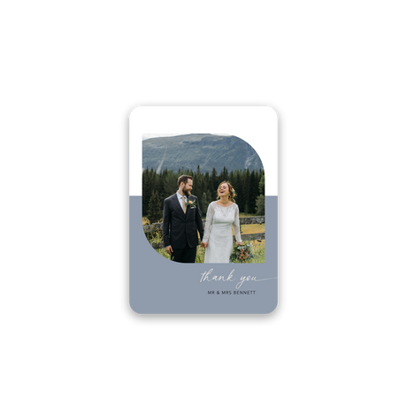 Dusty Blue Wedding Thank You Card