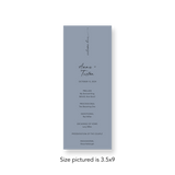 Dusty Blue wedding program