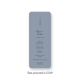 Dusty Blue wedding program rounded corners