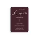 Elouise birth announcement rounded corners