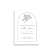 Floral Outline birth announcement