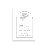 Floral Outline birth announcement