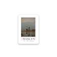 Framed White Wedding Thank You Card