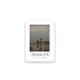 Framed White Wedding Thank You Card