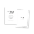 Framed White invitation