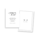 Framed White invitation
