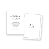 Framed White invitation rounded
