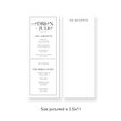 Framed White wedding program