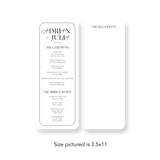 Framed White wedding program rounded corners