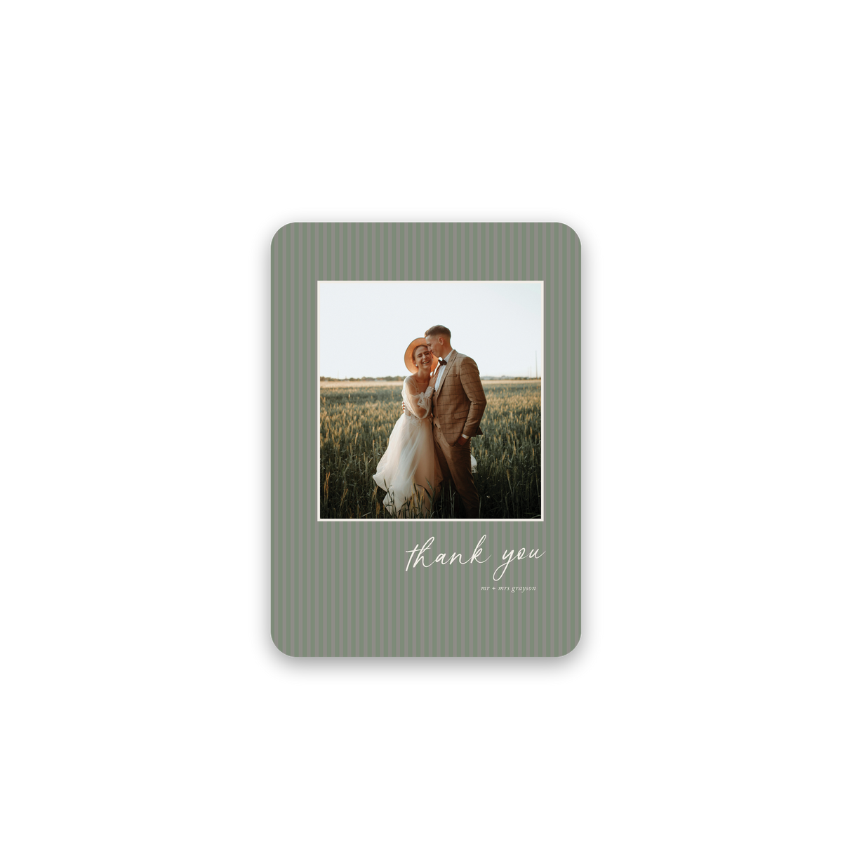 French Garden Wedding Thank You Card