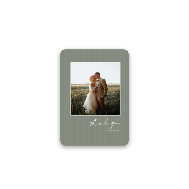 French Garden Wedding Thank You Card