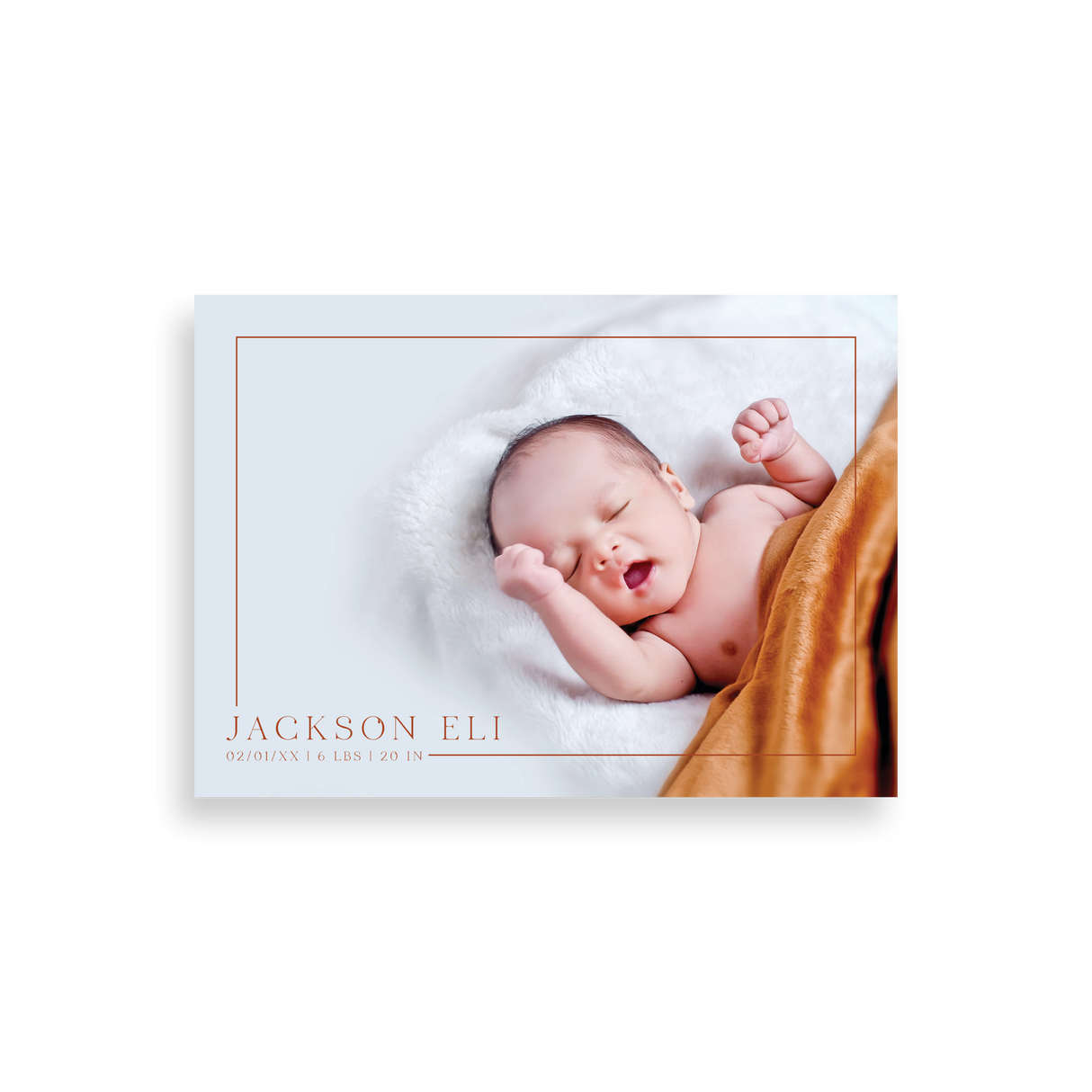 Full Photo Frame birth announcement