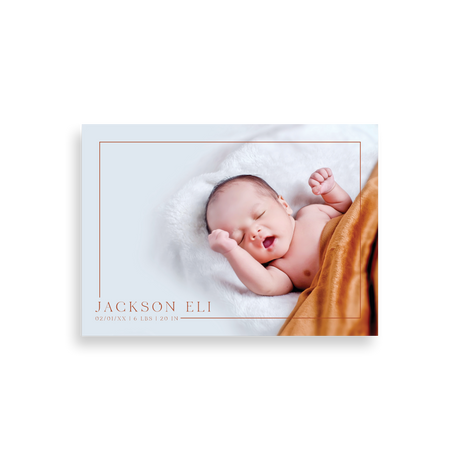 Full Photo Frame birth announcement