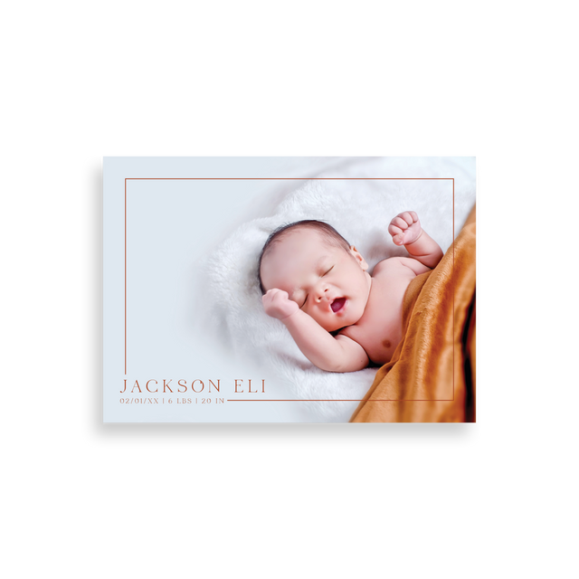 Full Photo Frame birth announcement
