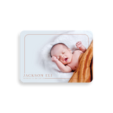 Full Photo Frame birth announcement rounded corners