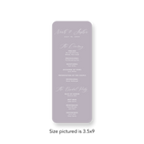 Garden Party wedding program rounded corners