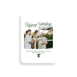 Green Bow Christmas Card