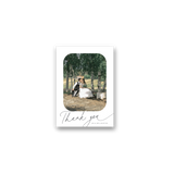 Green Sprig Wedding Thank You Card rounded