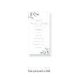 Green Sprig wedding program