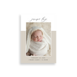 Half Page Tan birth announcement