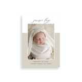 Half Page Tan birth announcement