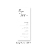 Hand Drawn Heart wedding program