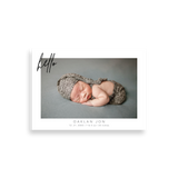 Hello birth announcement