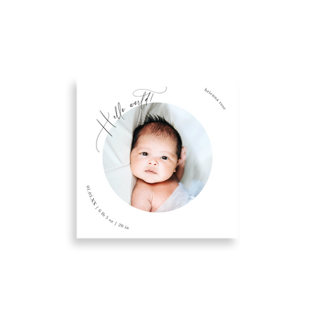 Hello Circle birth announcement