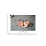 Hello birth announcement rounded corners