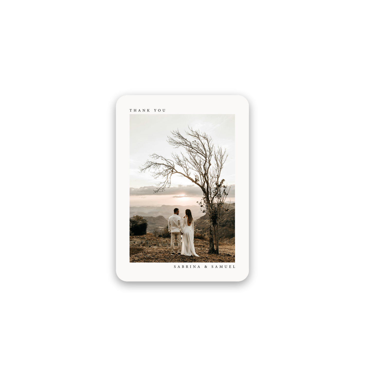 Ivory Classic Wedding Thank You Card