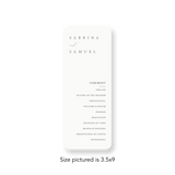 Ivory Classic wedding program rounded corners