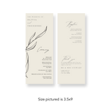 Ivory Leaf wedding program