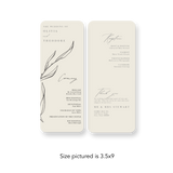 Ivory Leaf wedding program rounded corners