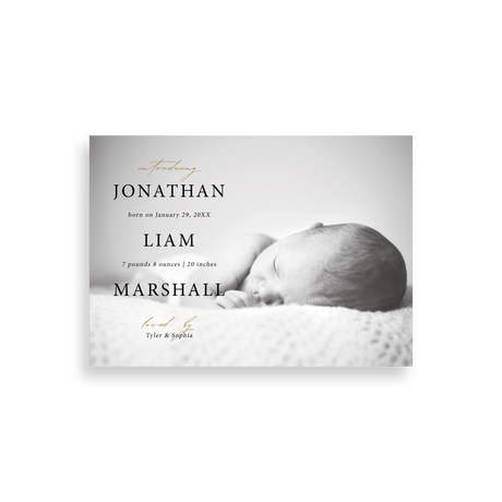 Jonathan birth announcement