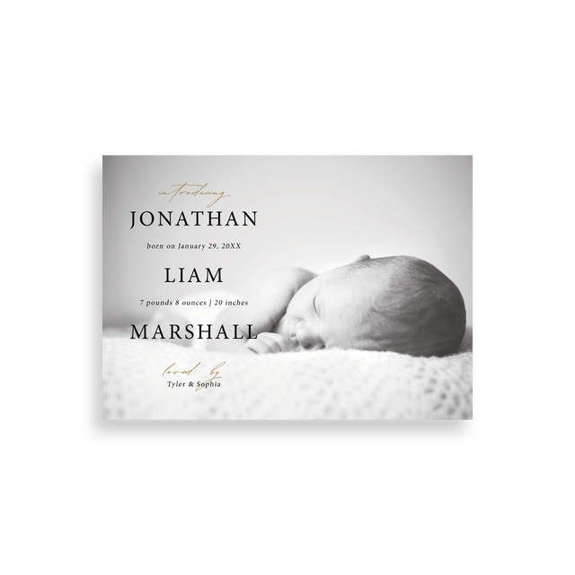Jonathan birth announcement