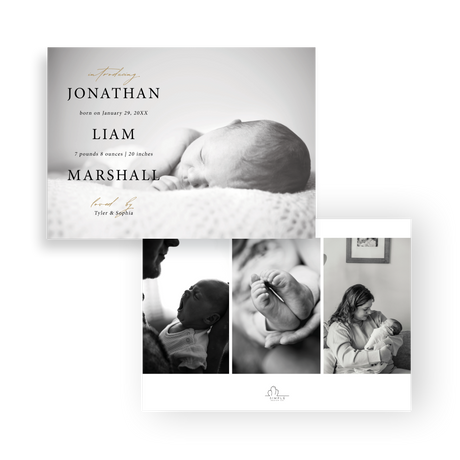 Jonathan birth announcement rounded corners