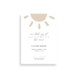 Little Ray of Sunshine birth announcement