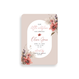 Little Wildflower birth announcement rounded corners