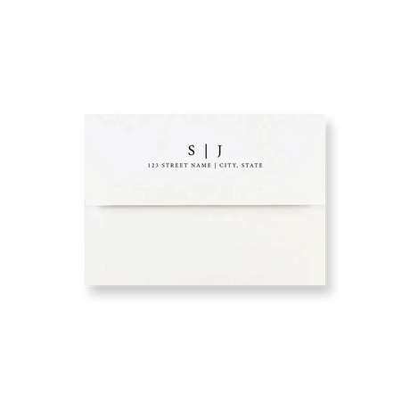 Matte Charcoal wedding envelope