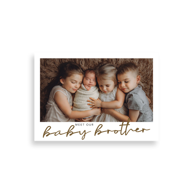 Meet Our Baby Brother birth announcement