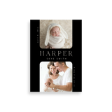 Minimal Double Photo birth announcement